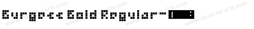 Burgess Bold Regular字体转换